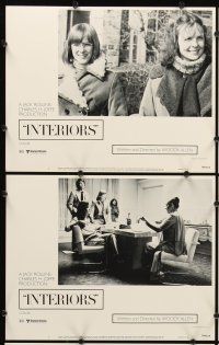 7h340 INTERIORS 8 LCs '78 Diane Keaton, Mary Beth Hurt, E.G. Marshall, directed by Woody Allen!
