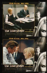 7h342 INTERPRETER 8 LCs '05 Nicole Kidman, Sean Penn, directed by Sydney Pollack!