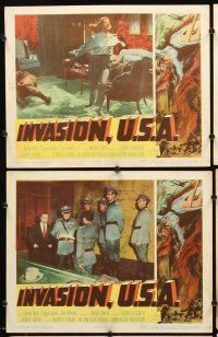 7h344 INVASION U.S.A. 8 LCs '52 New York topples, San Francisco in flames, Boulder Dam destroyed!