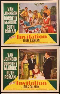 7h864 INVITATION 6 LCs '52 Van Johnson, Dorothy McGuire, Ruth Roman, story of a borrowed love!