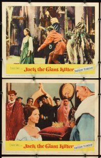 7h352 JACK THE GIANT KILLER 8 LCs '62 Kerwin Mathews as the hero who lept from pages of adventure!