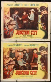 7h358 JUNCTION CITY 8 LCs '52 Jock Mahoney, Charles Starrett & Smiley Burnette, western action!