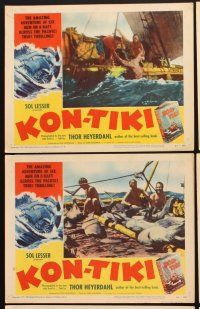 7h867 KON-TIKI 6 LCs '51 Thor Heyerdahl crosses the Pacific Ocean on a raft and lives!