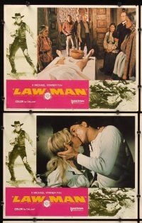 7h381 LAWMAN 8 LCs '71 Burt Lancaster, Robert Ryan, Lee J. Cobb, directed by Michael Winner!
