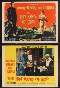 7h383 LEFT HAND OF GOD 8 LCs '55 priest Humphrey Bogart in Asia w/pretty Gene Tierney!