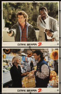 7h385 LETHAL WEAPON 2 8 LCs '89 cops Mel Gibson & Danny Glover, Joe Pesci