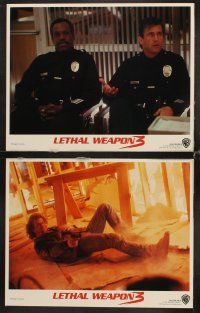 7h386 LETHAL WEAPON 3 8 LCs '92 great image of cops Mel Gibson, Glover, & Joe Pesci!