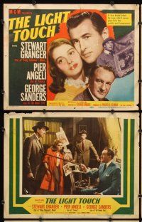 7h389 LIGHT TOUCH 8 LCs '51 Stewart Granger, Pier Angeli, George Sanders