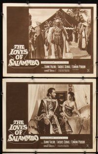 7h402 LOVES OF SALAMMBO 8 int'l LCs '62 barbarian Edmund Purdom & sexy Jeanne Valerie!