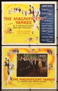 7h410 MAGNIFICENT YANKEE 8 LCs '51 John Sturges, Louis Calhern makes a funny gesture at woman!