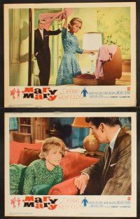 7h423 MARY MARY 8 LCs '63 Debbie Reynolds, Barry Nelson, Michael Rennie, musical comedy!