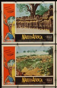 7h465 NAKED AFRICA 8 LCs '57 AIP shockumentary, primitive passions unleashed, naked natives!