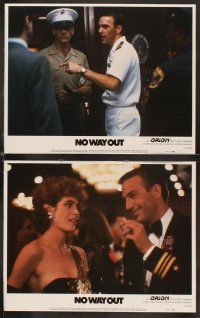 7h477 NO WAY OUT 8 LCs '87 Kevin Costner & Sean Young, Gene Hackman!