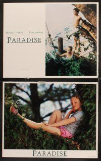 7h494 PARADISE 8 LCs '91 Melanie Griffith, Don Johnson, Elijah Wood, Thora Birch