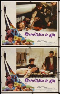 7h951 PERMISSION TO KILL 5 LCs '75 Dirk Bogarde & Ava Gardner