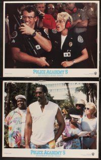7h513 POLICE ACADEMY 5 8 LCs '88 Bubba Smith, Michael Winslow, Assignment Miami Beach!