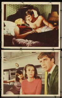 7h889 SCORPIO LETTERS 6 LCs '67 Alex Cord, Shirley Eaton, English spy thriller!