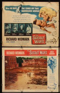 7h567 SECRET WAYS 8 LCs '61 Richard Widmark, Alistair MacLean, filmed in the danger zones of Europe!