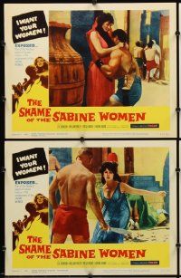 7h576 SHAME OF THE SABINE WOMEN 8 LCs '62 El rapto de las sabinas, blackest pages of human history!