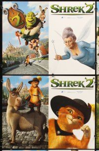 7h588 SHREK 2 8 LCs '04 Mike Myers, Eddie Murphy, computer animated fairy tale cartoon characters!