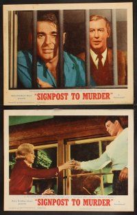 7h590 SIGNPOST TO MURDER 8 LCs '65sexy Joanne Woodward, Stuart Whitman,are we all potential killers?