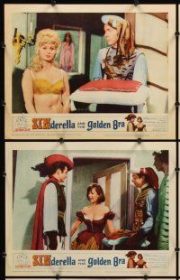 7h596 SINDERELLA & THE GOLDEN BRA 8 LCs '64 a version for those who think young and naughty!