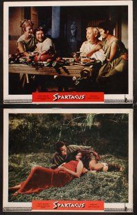 7h807 SPARTACUS 7 roadshow LCs '61 Kirk Douglas, Laurence Olivier, Jean Simmons, Stanley Kubrick