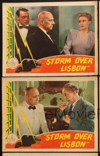 7h961 STORM OVER LISBON 5 LCs '44 sexy Vera Ralston, Erich von Stroheim & Richard Arlen!