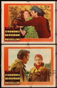 7h962 STROMBOLI 5 LCs '50 Ingrid Bergman, directed by Roberto Rossellini