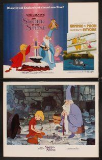 7h638 SWORD IN THE STONE/WINNIE POOH & A DAY FOR EEYORE 8 LCs '83 Disney cartoon double-bill!