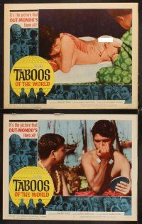 7h640 TABOOS OF THE WORLD 8 LCs '65 I Tabu, AIP, it's the picture that OUT-MONDO's them all!