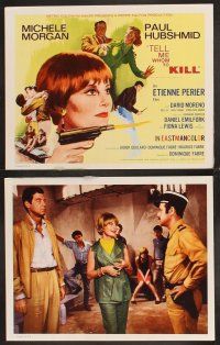 7h651 TELL ME WHOM TO KILL 8 LCs '65 deadly sexy French Michele Morgan, Dis-moi qui tuer!