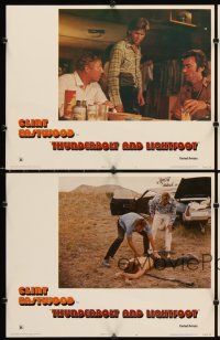 7h997 THUNDERBOLT & LIGHTFOOT 4 LCs '74 Clint Eastwood, Jeff Bridges, George Kennedy, Michael Cimino