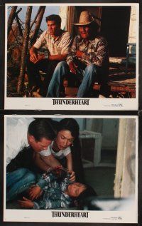 7h668 THUNDERHEART 8 LCs '92 Val Kilmer, Sam Shepard, directed by Michael Apted!