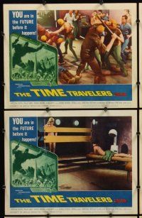 7h670 TIME TRAVELERS 8 LCs '64 step through the time portal beyond the crack in space and time!