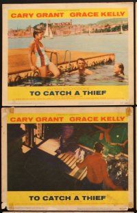 7h903 TO CATCH A THIEF 6 LCs '55 Cary Grant, Grace Kelly, Alfred Hitchcock!