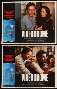 7h700 VIDEODROME 8 LCs '83 David Cronenberg, James Woods, Debbie Harry, horror sci-fi!