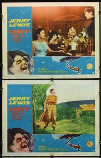 7h703 VISIT TO A SMALL PLANET 8 LCs '60 wacky alien Jerry Lewis, Joan Blackman, Earl Holliman