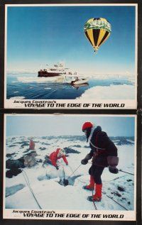 7h706 VOYAGE TO THE EDGE OF THE WORLD 8 LCs '76 Jacques Cousteau, cool underwater expedition!