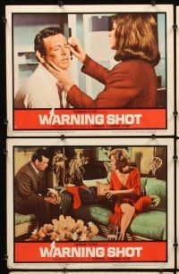 7h714 WARNING SHOT 8 LCs '66 David Janssen, Joan Collins, Lillian Gish!