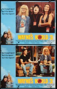 7h716 WAYNE'S WORLD 2 8 LCs '93 Mike Myers, Dana Carvey, Carrere, from Saturday Night Live sketch!