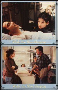 7h721 WHILE YOU WERE SLEEPING 8 LCs '95 Bill Pullman, pretty Sandra Bullock, Jack Warden!
