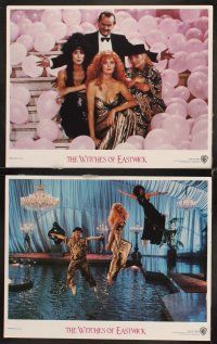 7h735 WITCHES OF EASTWICK 8 LCs '87 Jack Nicholson, Cher, Susan Sarandon, Michelle Pfeiffer