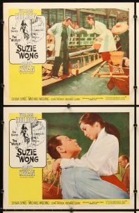 7h741 WORLD OF SUZIE WONG 8 LCs '60 William Holden was the first man that Nancy Kwan ever loved!