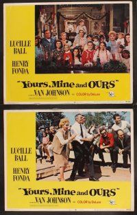 7h750 YOURS, MINE & OURS 8 LCs '68 Lucille Ball & Henry Fonda with 18 kids!
