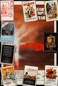 7j001 LOT OF 92 FOLDED ONE-SHEETS 1sh '65 - '90 The Fog, Young Sherlock Holmes, Boxcar Bertha & more