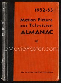 7j131 1952-53 MOTION PICTURE & TELEVISION ALMANAC hardcover book '52 filled with information!