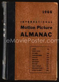 7j132 INTERNATIONAL MOTION PICTURE ALMANAC hardcover book 1966 filled with information!