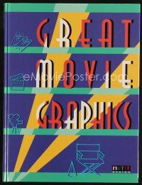7j146 GREAT MOVIE GRAPHICS first edition hardcover book '95 lots of color images & posters too!