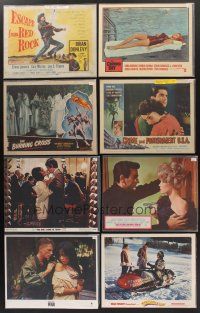 7j006 LOT OF 100 LOBBY CARDS '47 - '89 Burning Cross, Crime & Punishment U.S.A. & many more!